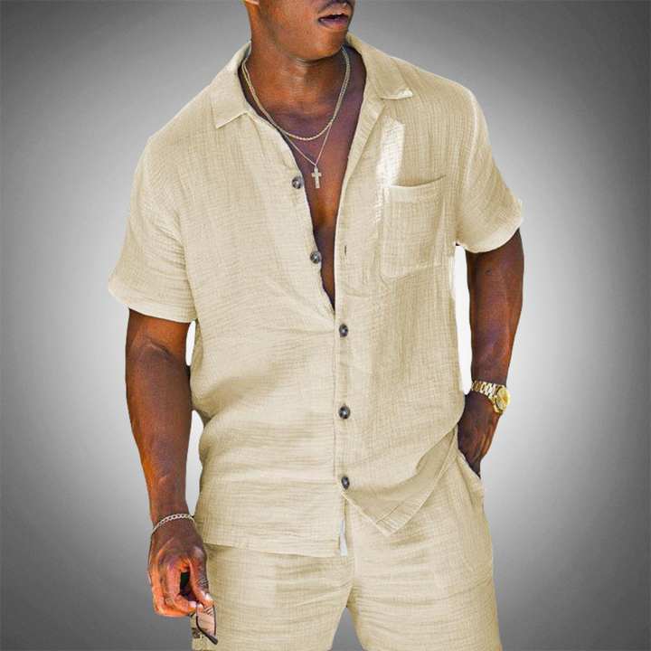Ensemble en lin homme deux pièces