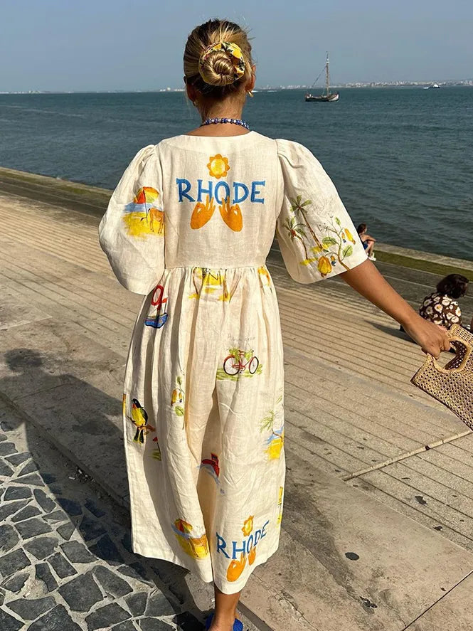 Elsiea – Robe d'été à motifs pour femmes