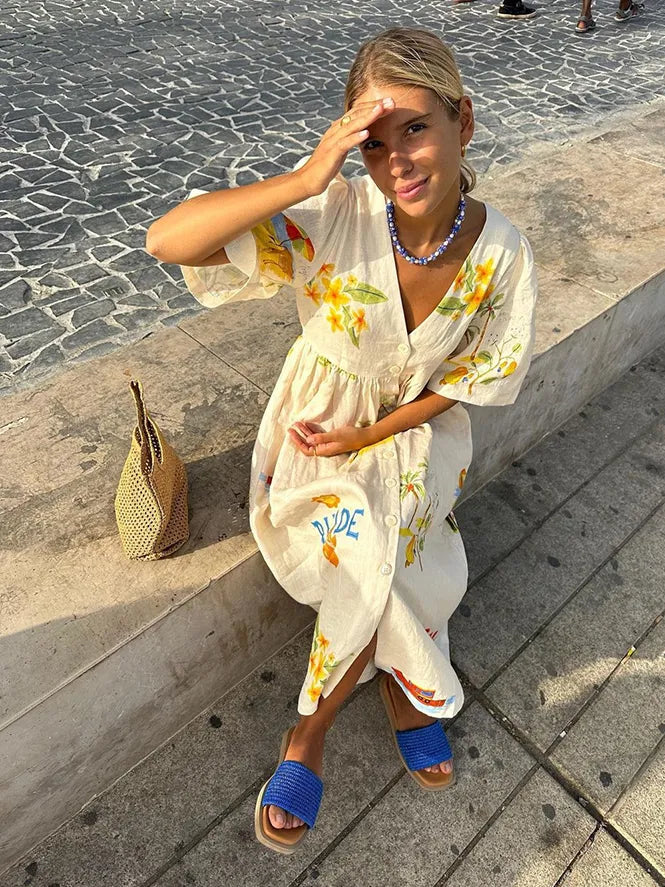 Elsiea – Robe d'été à motifs pour femmes