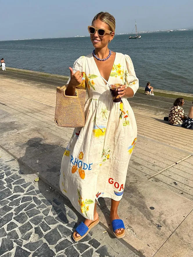 Elsiea – Robe d'été à motifs pour femmes