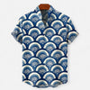 Chemise à manches courtes en lin artistique pour hommes