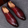 Chaussures en cuir propre à lacets pour hommes