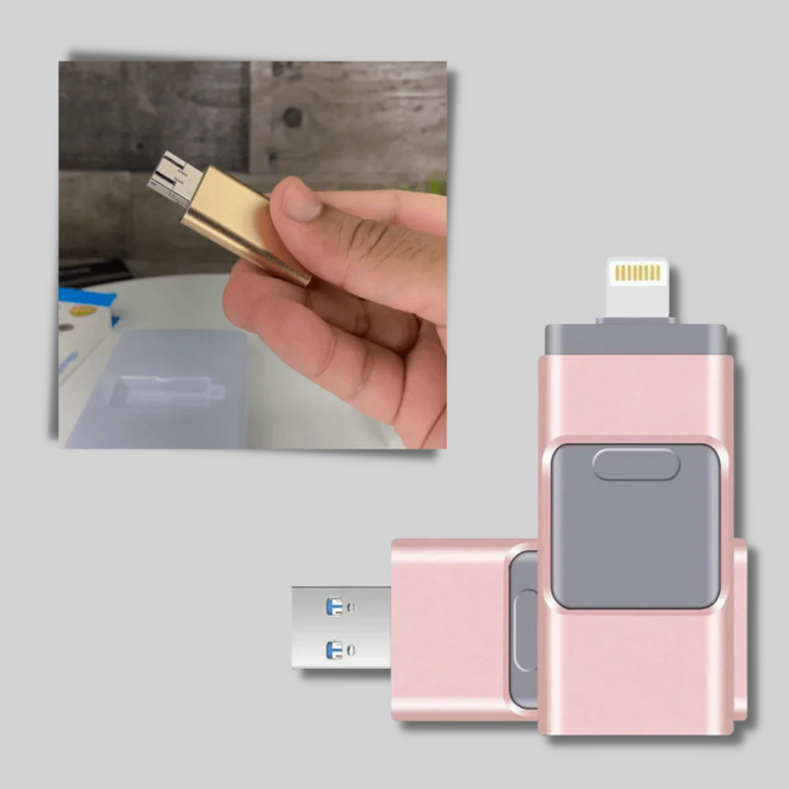 Clé USB 4-en-1 – Solution de stockage multi-connecteur