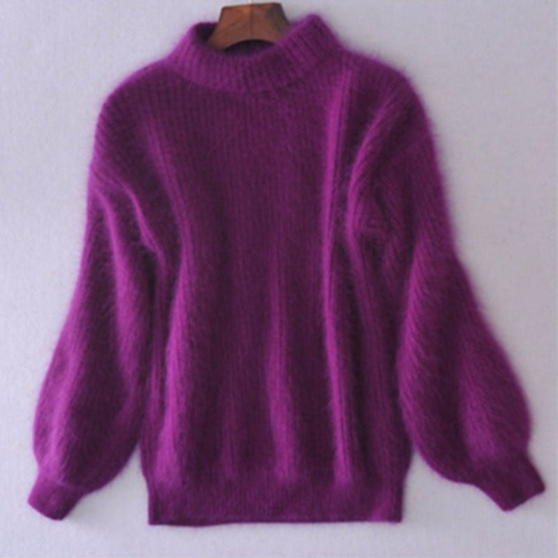 Pull Col Roulé en Mohair