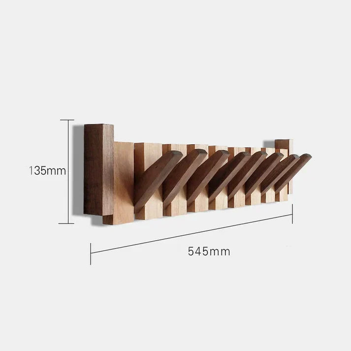 Porte Manteaux Mural en Bois Durable au Design Musical