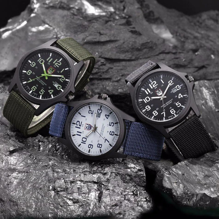 Montre Militaire Robuste avec Cadran Illuminé