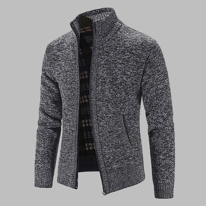 Pull en maille zipper chic pour hommes