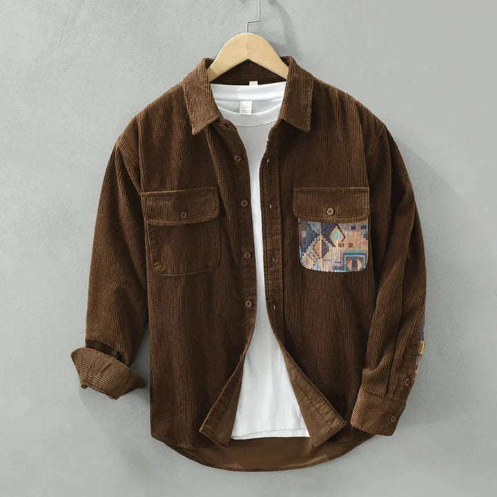 Chemise Vintage Homme à Manches Longues Style Classique avec Attrait Intemporel