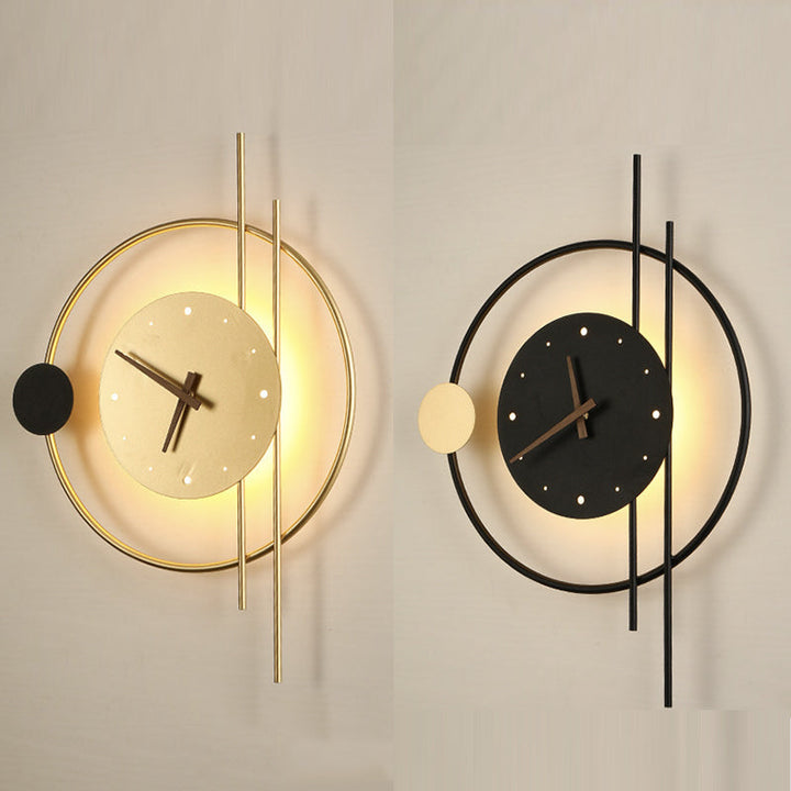 LumiTime - Horloge Mural Chic avec Éclairage LED