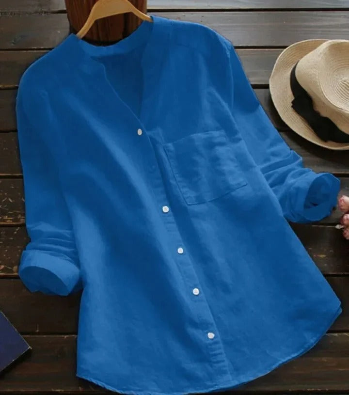 Chemise en lin et coton pour femme