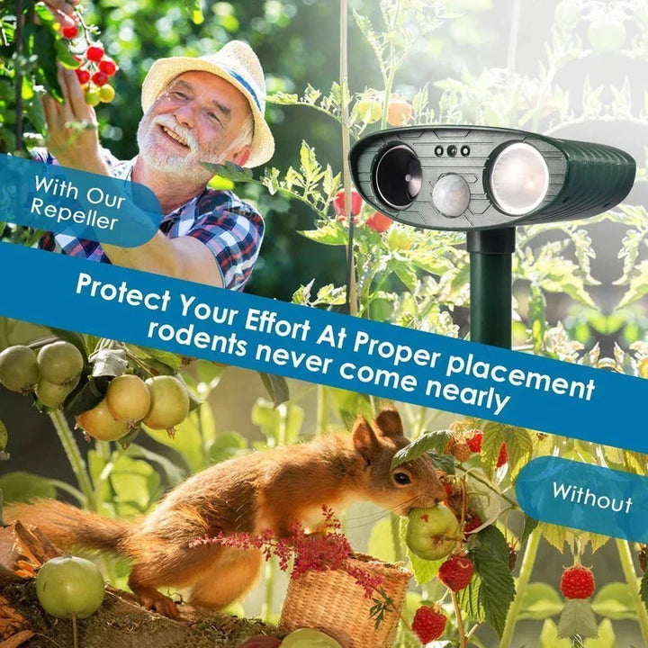 Repulsif Animaux Ultrasonique Solaire Activé par Mouvement