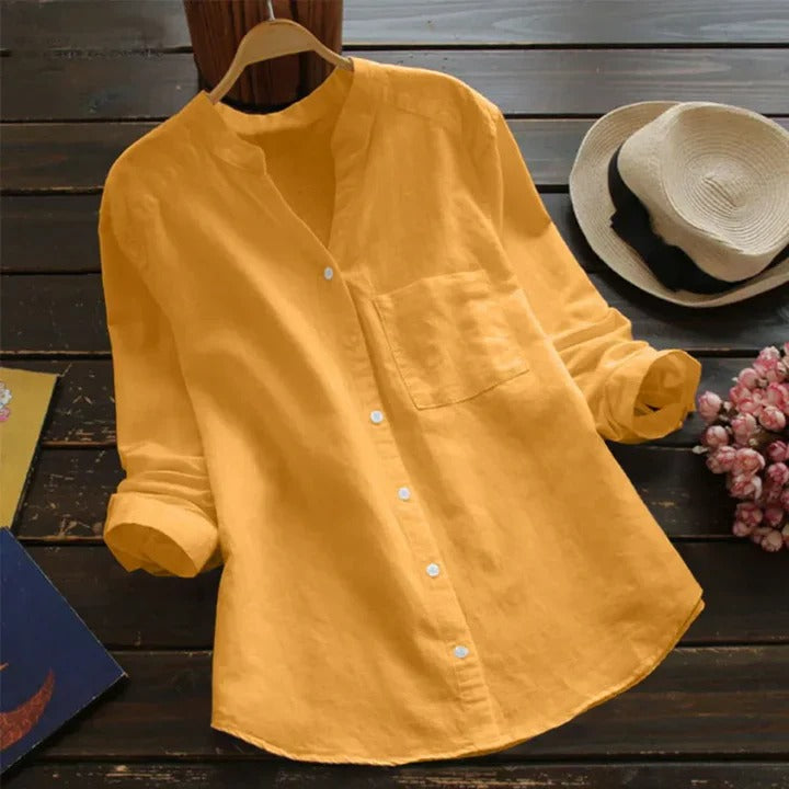 Chemise en lin et coton pour femme