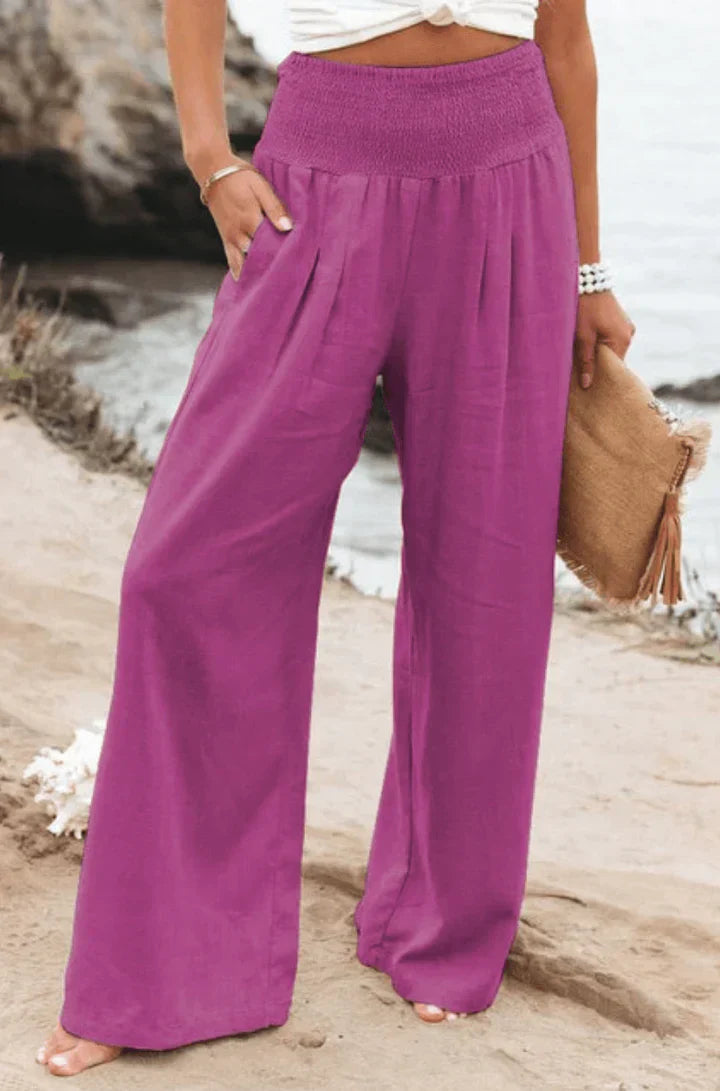 Pantalons Palazzo Extensibles Élégants pour Femmes