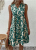 Robe d'été élégante avec décolleté en V et silhouette féminine