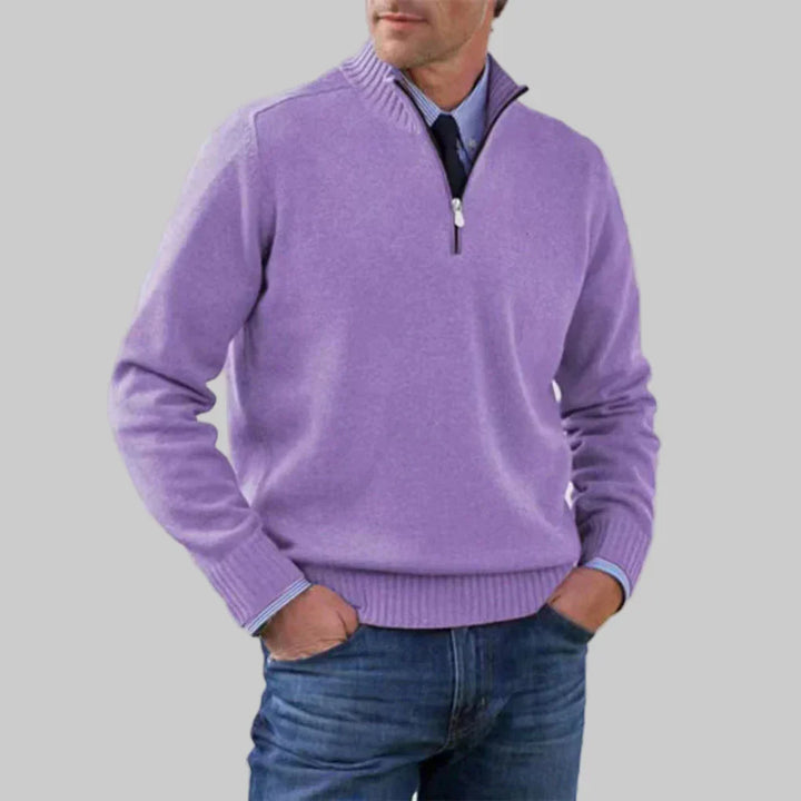 Pull à demi-zip pour homme – Style superposé avec attrait saisonnier