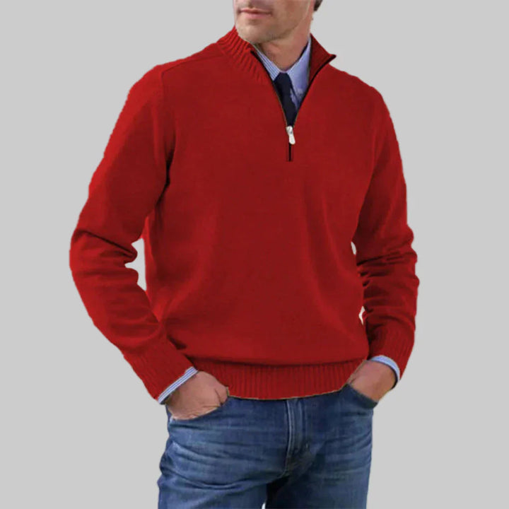 Pull à demi-zip pour homme – Style superposé avec attrait saisonnier