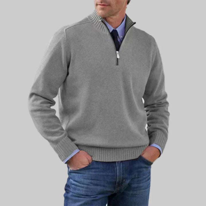 Pull à demi-zip pour homme – Style superposé avec attrait saisonnier
