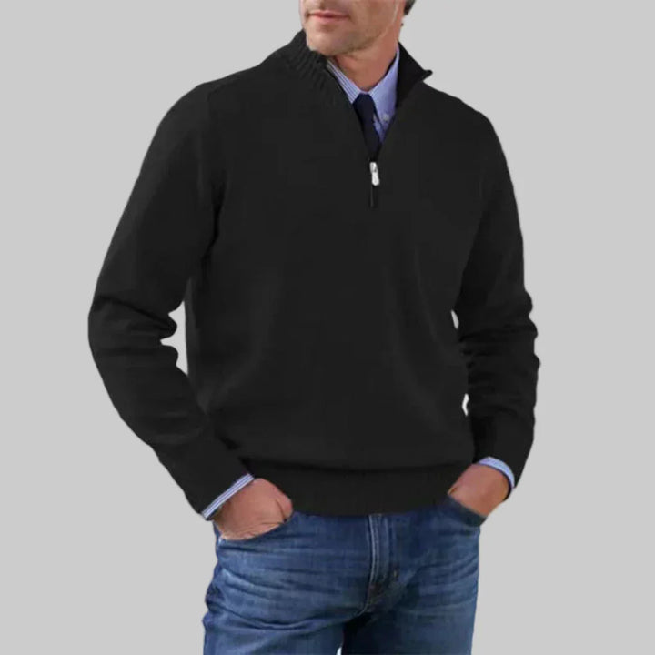 Pull à demi-zip pour homme – Style superposé avec attrait saisonnier