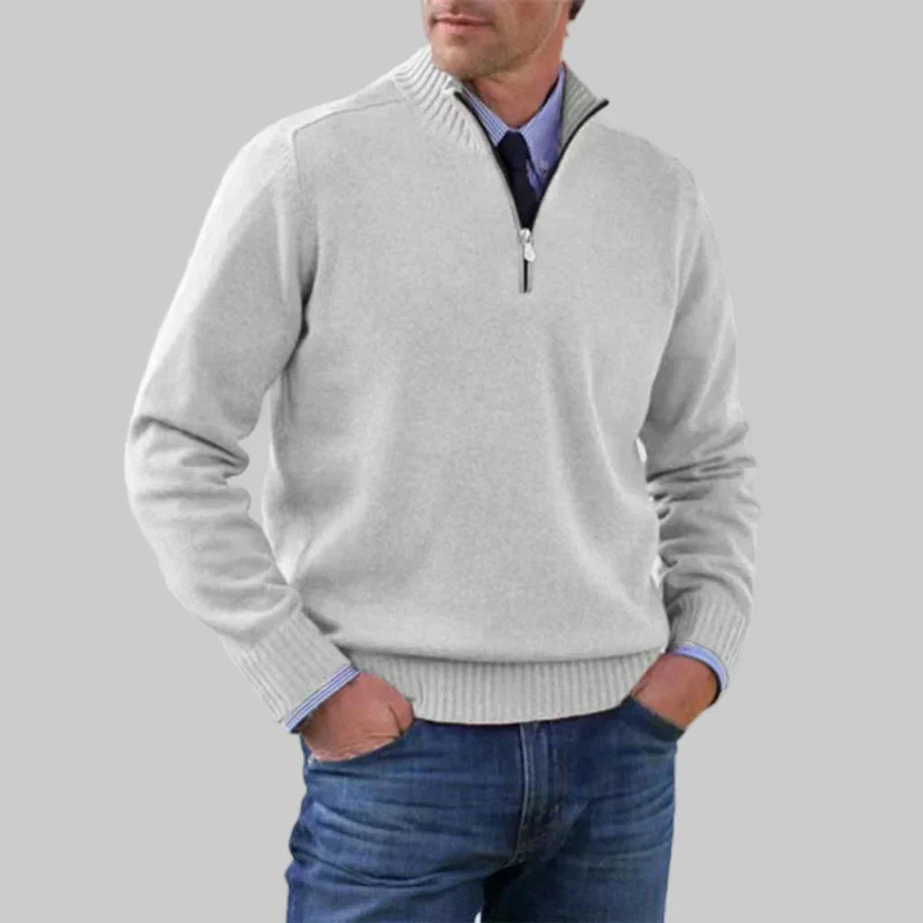 Pull à demi-zip pour homme – Style superposé avec attrait saisonnier