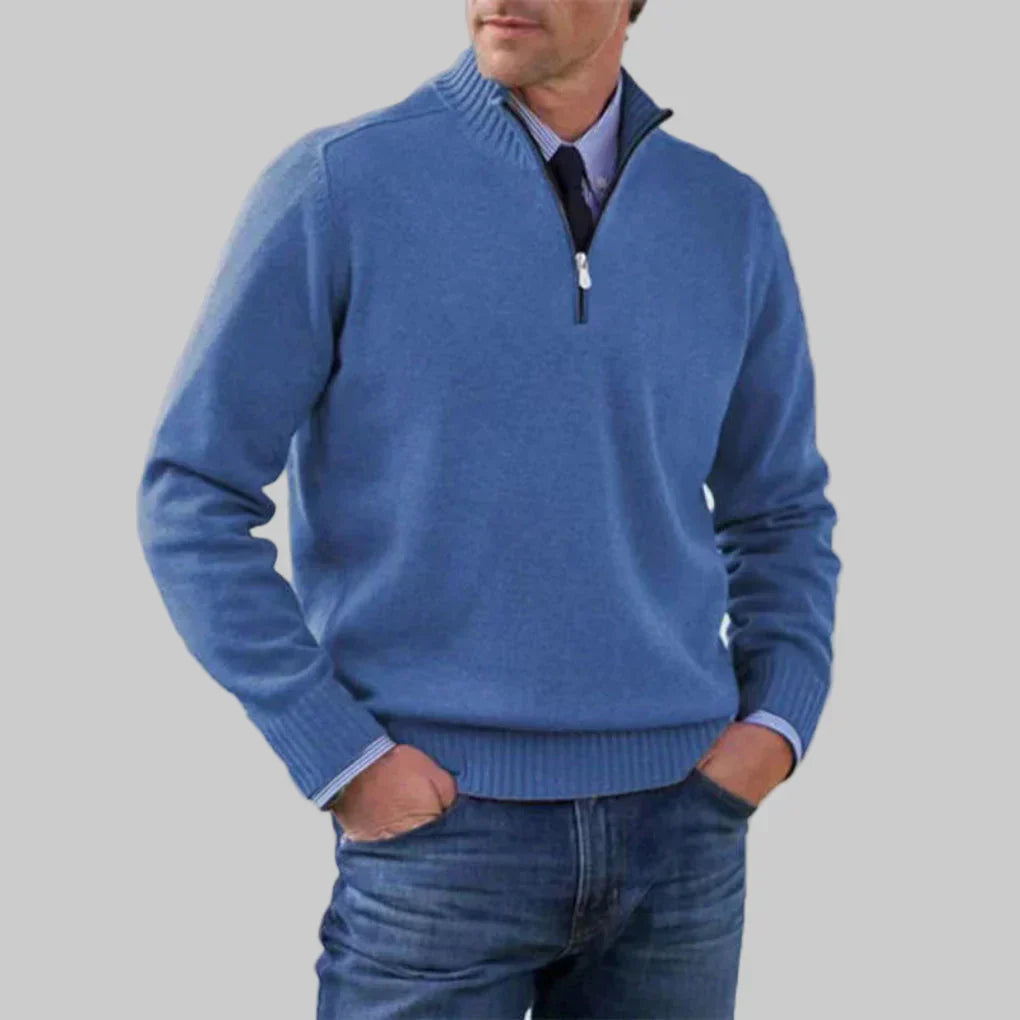 Pull à demi-zip pour homme – Style superposé avec attrait saisonnier