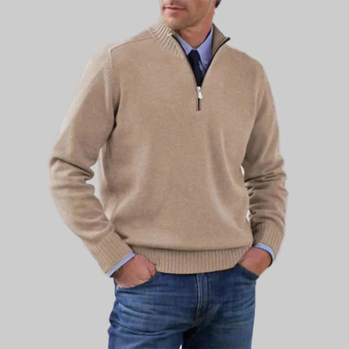 Pull à demi-zip pour homme – Style superposé avec attrait saisonnier