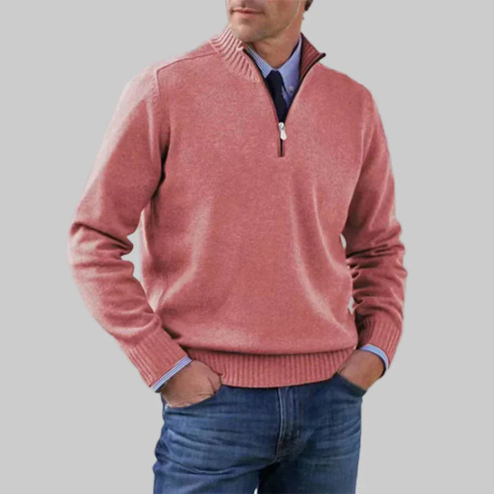 Pull à demi-zip pour homme – Style superposé avec attrait saisonnier