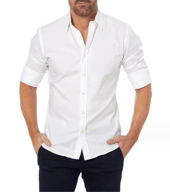 Chemise à fermeture éclair ajustée pour homme