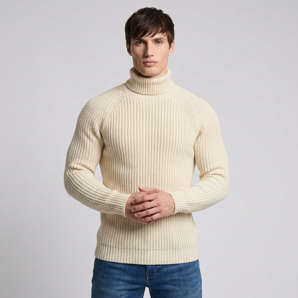 Pull Hiver en Maille Col Roulé pour Hommes
