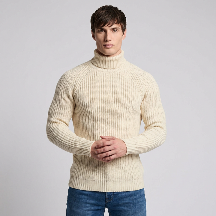 Pull Hiver en Maille Col Roulé pour Hommes