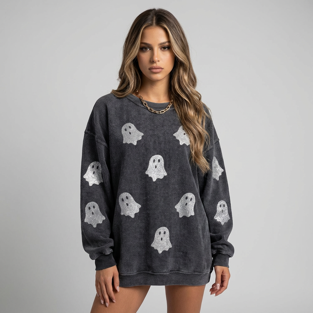 Sweatshirt Femme Oversize Col Rond
