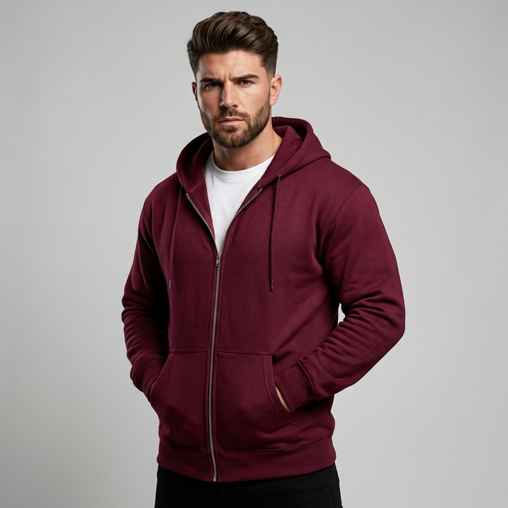 Sweat à capuche zippé complet pour homme