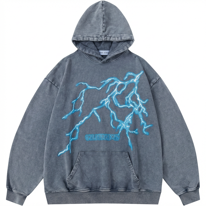 Sweat à capuche graphique unisexe oversize impression 3D