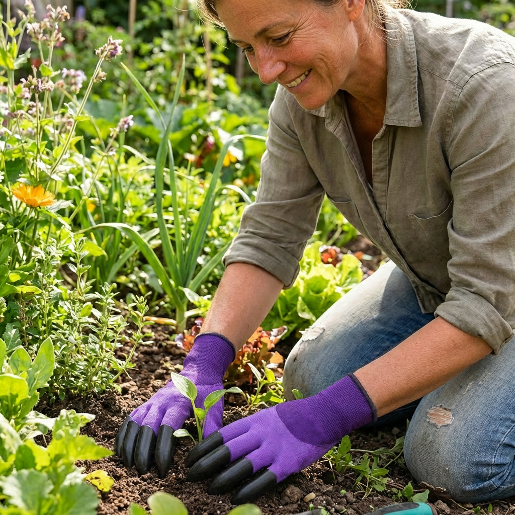 Gants de jardinage avec griffes