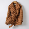 Manteau en doudoune femme avec ceinture