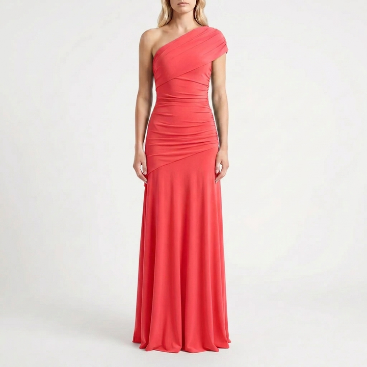Robe Maxi Asymétrique à Une Épaule