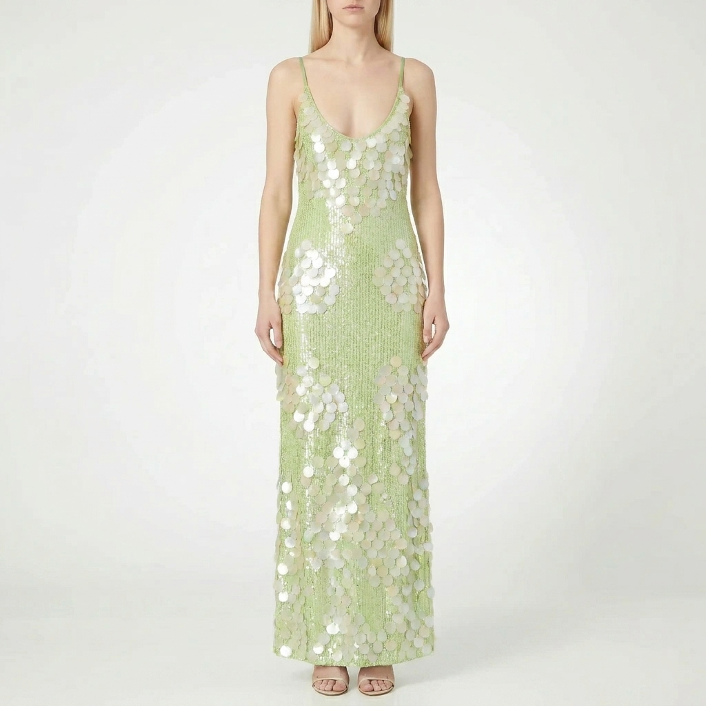 Robe Maxi Embellie de Sequins