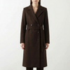 Manteau Long à Double Boutonnage avec Ceinture