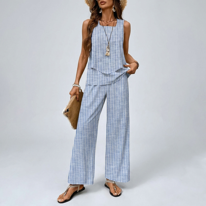 Ensemble d'été deux pièces apporte style sans effort aux jours chauds