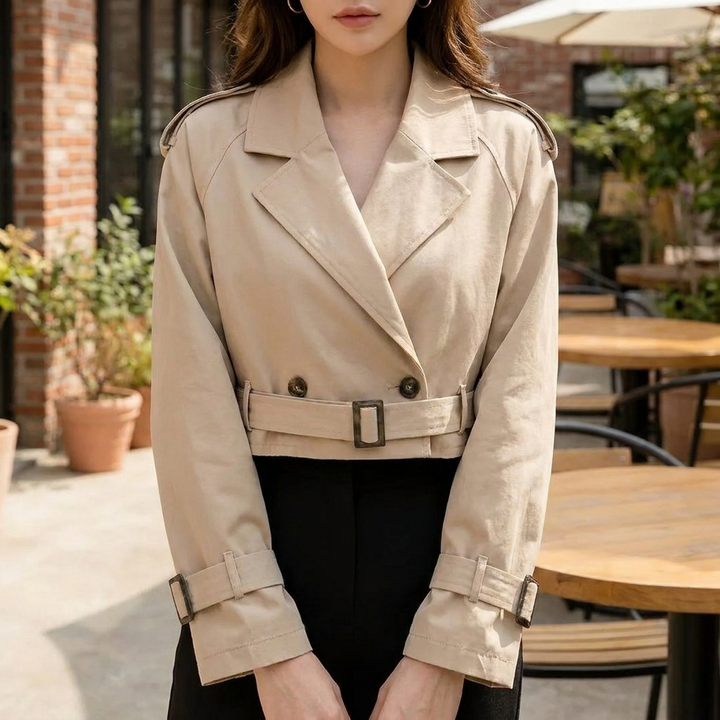 Manteau Trench à Boucle de Ceinture Apporte Élégance Casual aux Saisons Transitoires