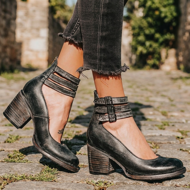 Talons Blocs Boucle orteil fermé