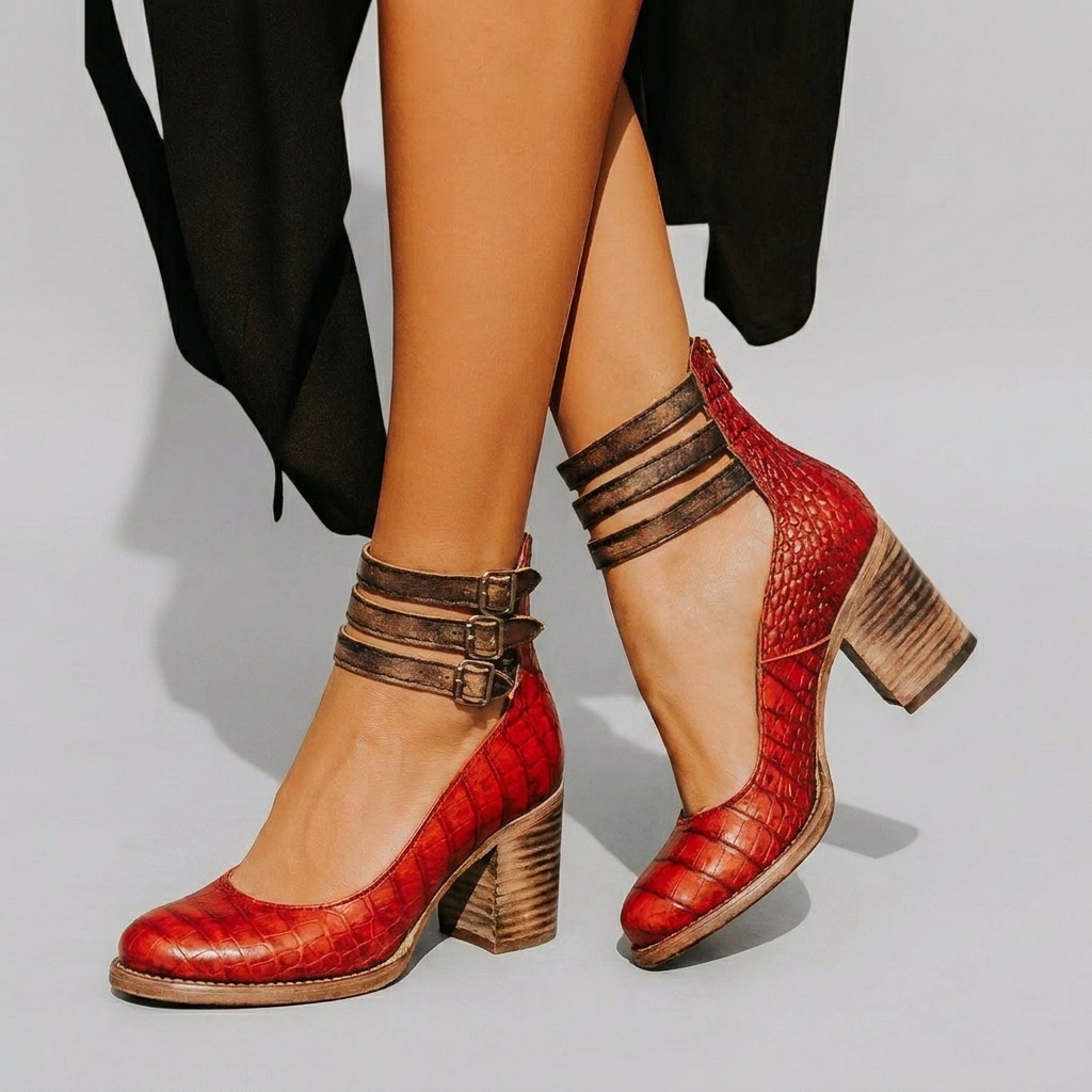 Talons Blocs Boucle orteil fermé