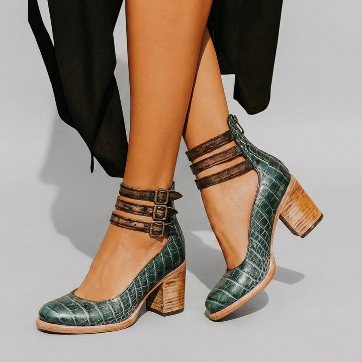 Talons Blocs Boucle orteil fermé