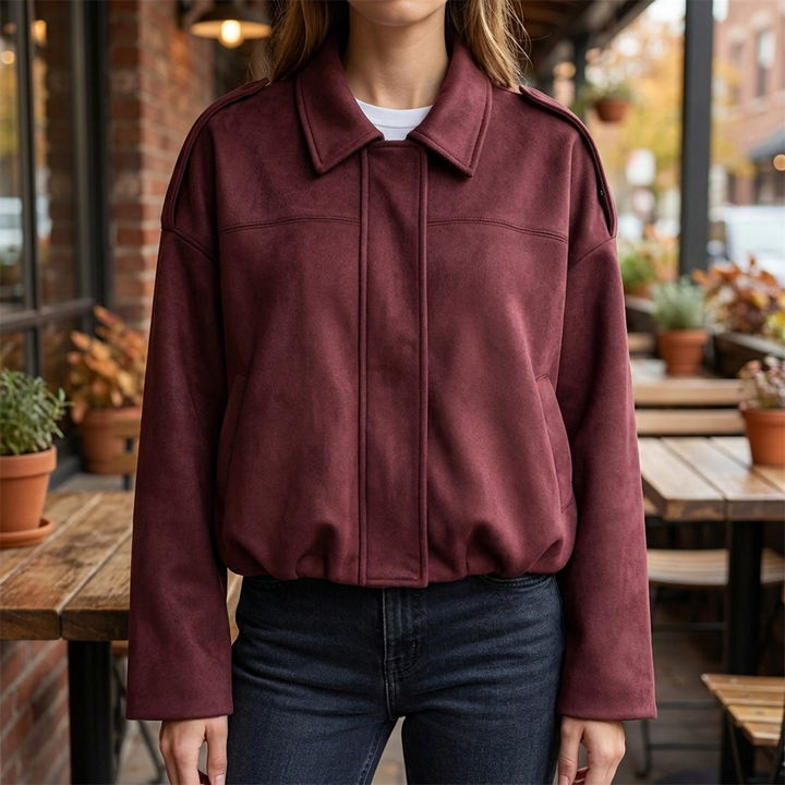 Veste bomber courte zippée Addison – Couche stylée pour tous les jours