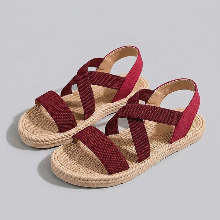 Sandales Tissées – Chic Strappy Été Flats