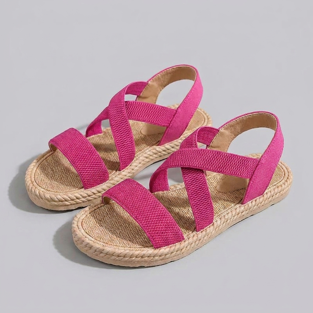 Sandales Tissées – Chic Strappy Été Flats