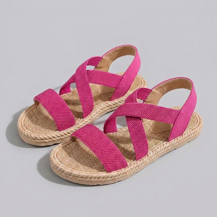 Sandales Tissées – Chic Strappy Été Flats
