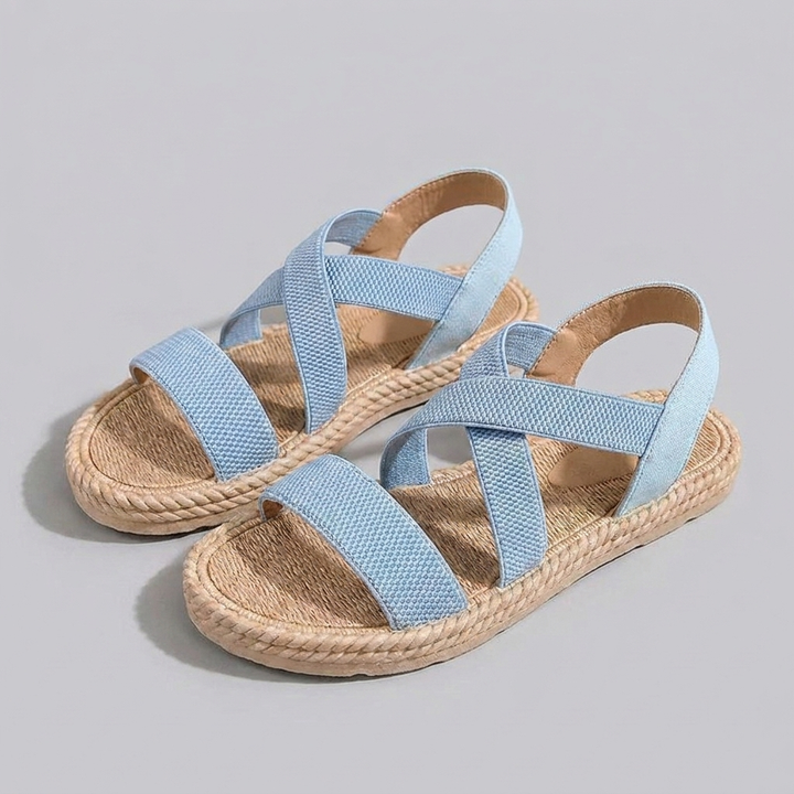 Sandales Tissées – Chic Strappy Été Flats