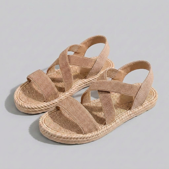 Sandales Tissées – Chic Strappy Été Flats