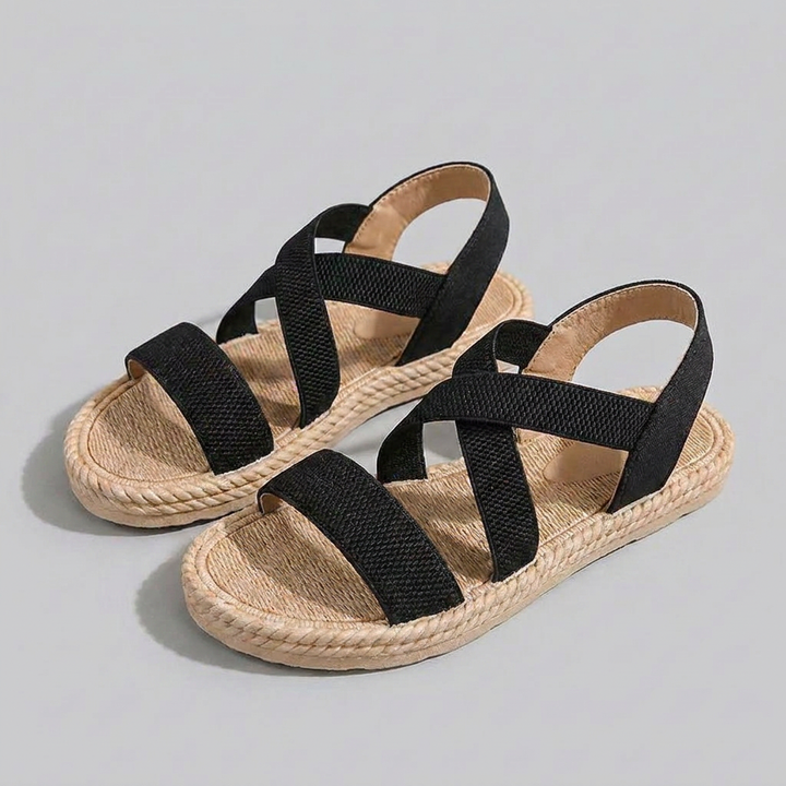 Sandales Tissées – Chic Strappy Été Flats