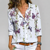 Blouse Florale Contrastante – Top Casual Quotidien pour Femme